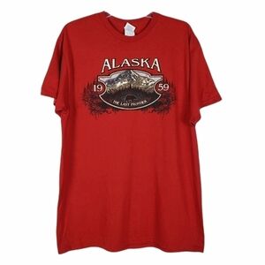VINTAGE Alaska Last Frontier graphic tee t-shirt